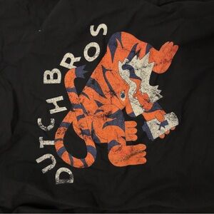 Dutch Bros Black Long Sleeve Tee with Tiger Graphic
